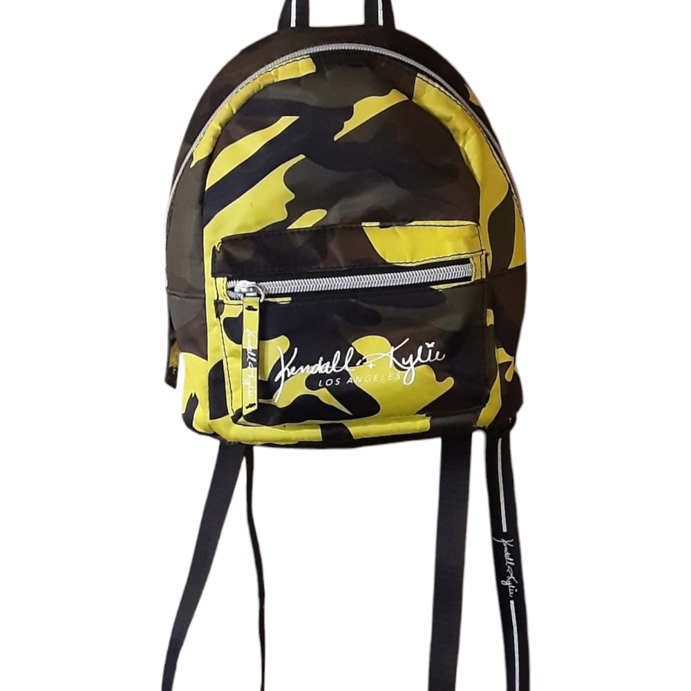 Kendall & Kylie Yellow and Black Camo Backpack